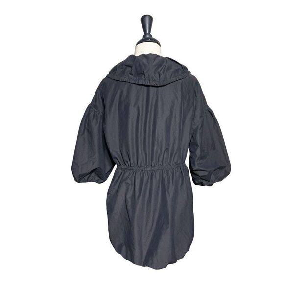 Vince Size Large Black Ballon Sleeve Peplum Utility Jacket - Picture 3 of 5